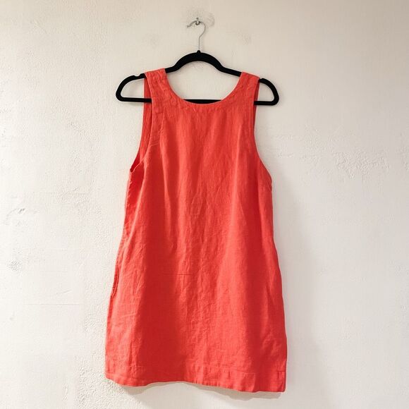 Free People Full of Sunshine Linen Mini Dress in Aged Coral XS - Picture 2 of 7